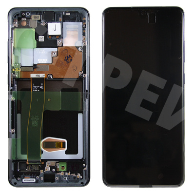 Дисплей для Samsung Galaxy S20 Ultra (G988B) модуль с рамкой Черный - OR (SP)