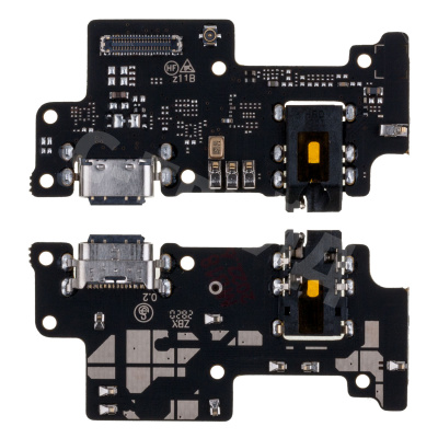 Шлейф для ZTE Blade V2020 Smart плата на системный разъем/разъем гарнитуры/микрофон