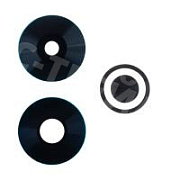 Стекло камеры для Xiaomi Redmi 13 4G (24040RN64Y) (комплект 3 шт.) Черный