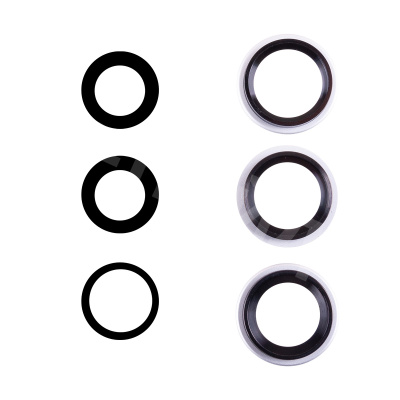 Стекло камеры для iPhone 17 Pro/17 Pro Max (комплект 3 шт.) Серебро