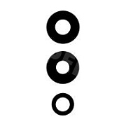 Стекло камеры для Xiaomi Redmi Note 12 Pro+ (221013164UG) (комплект 3 шт.) Черный