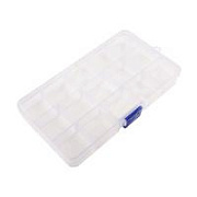 Органайзер для хранения мелочей с ячейками (прозрачный, 15 ячеек)