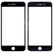 Стекло для переклейки iPhone 8 Plus с OCA пленкой + рамка Черный - OR (Mitsubishi)