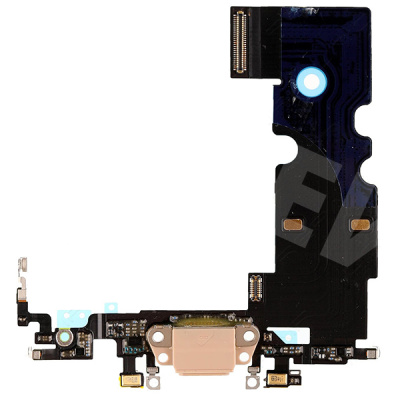 Шлейф для iPhone 8 на системный разъем/микрофон Золото