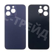 Задняя крышка для iPhone 14 Pro Max (A2895) Темно-фиолетовый (стекло, узкий вырез под камеру, логотип) - Премиум