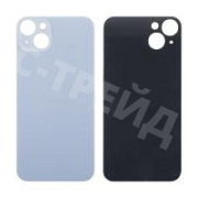 Задняя крышка для iPhone 14 Plus (A2887) Синий (стекло, широкий вырез под камеру, логотип)