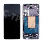 Дисплей для Samsung Galaxy S24+ (S926B) модуль с рамкой Черный - (OLED) (Full Size)