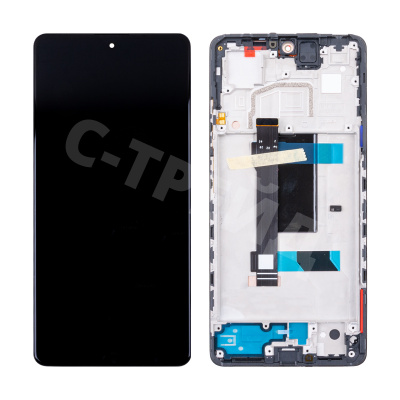 Дисплей для Xiaomi Poco X5 Pro 5G/Redmi Note 12 Pro 5G (22101320G/22101316C/22101316I/22101316G) модуль с рамкой Черный - OR (SP)