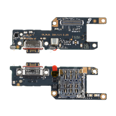 Шлейф для Xiaomi Redmi Note 15 Pro 5G (25060RABDG/25080RABDG) плата системный разъем/разъем SIM/микрофон - Премиум