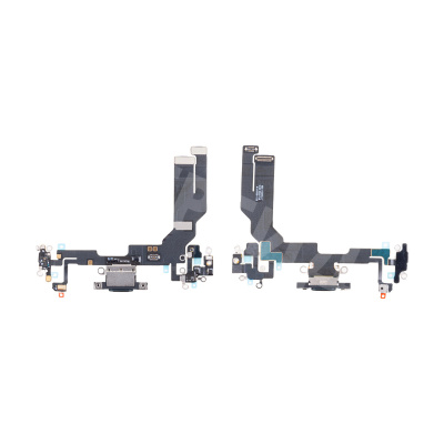 Шлейф для iPhone 16e (A3408/A3409/A3410/A3212) на системный разъем/микрофон Черный - Премиум