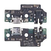 Шлейф для Samsung Galaxy A05 (A055F) плата системный разъем/разъем гарнитуры/микрофон - Премиум