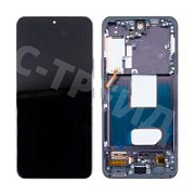 Дисплей для Samsung Galaxy S22 (S901B) модуль с рамкой Черный - (OLED) (Full Size)