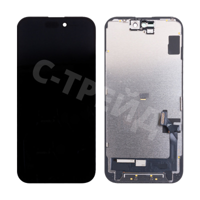 Дисплей для iPhone 15 (A3090) в сборе с тачскрином Черный - (In-Cell) (площадка под IC)