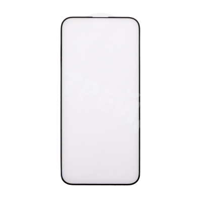 Защитное стекло "Матовое" для iPhone 15 Plus Черный (Закалённое, полное покрытие)