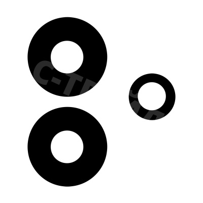 Стекло камеры для Realme C35 (RMX3511) (комплект 3 шт.) Черный