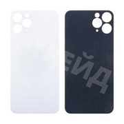 Задняя крышка для iPhone 11 Pro (A2215) Белый (стекло, широкий вырез под камеру, логотип)
