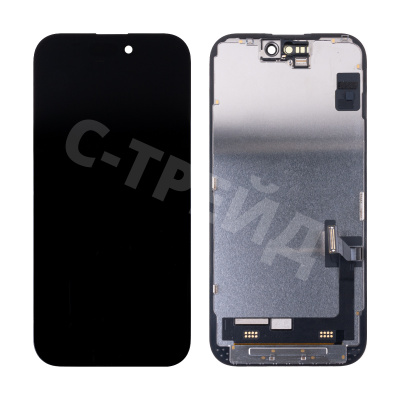 Дисплей для iPhone 15 (A3090) в сборе с тачскрином Черный - OR100 (Снятый, без ремонта)
