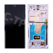 Дисплей для Samsung Galaxy S23 Ultra (S918B) модуль с рамкой Лавандовый - (OLED)