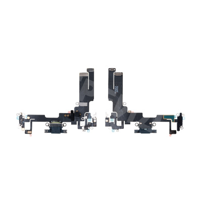 Шлейф для iPhone 14 (A2883) на системный разъем/микрофон Черный - Премиум