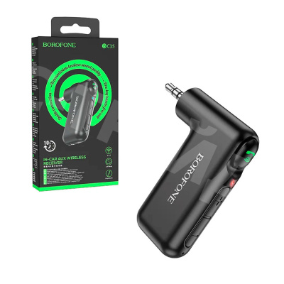 Aвтомобильный AUX-адаптер Borofone BC35 (Bluetooth) Черный