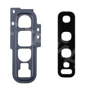 Стекло камеры для Samsung Galaxy S10/S10+ (G973F/G975F) в сборе с рамкой Черный