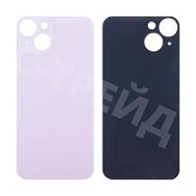 Задняя крышка для iPhone 14 (A2883) Фиолетовый (стекло, широкий вырез под камеру, логотип)