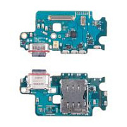 Шлейф для Samsung Galaxy S25 (S931B) плата на системный разъем/разъем SIM/микрофон - Премиум