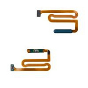 Шлейф для Samsung Galaxy M12/A12/A12 Nacho (M127F/A125F/A127F) сканер отпечатка пальцев Синий