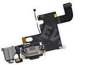 Шлейф для iPhone 6 на системный разъем/разъем гарнитуры/микрофон Серый