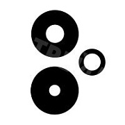 Стекло камеры для Xiaomi Redmi Note 14 4G (24117RN76O/24117RN76G ) (комплект 3 шт.) Черный