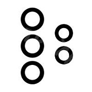 Стекло камеры для Samsung Galaxy A33 5G (A336B) (комплект 5 шт.) Черный