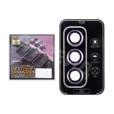 Защитное стекло линзы камеры для Galaxy Samsung S24 (S921B) (комплект 3 шт.) Фиолетовый