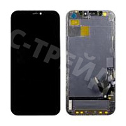 Дисплей для iPhone 12/12 Pro (A2403/A2407) в сборе с тачскрином Черный - DD (Hard OLED, HD+) (площадка под IC)