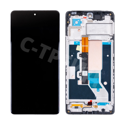 Дисплей для Tecno Pova 6 4G (LI7) модуль с рамкой Черный - OR