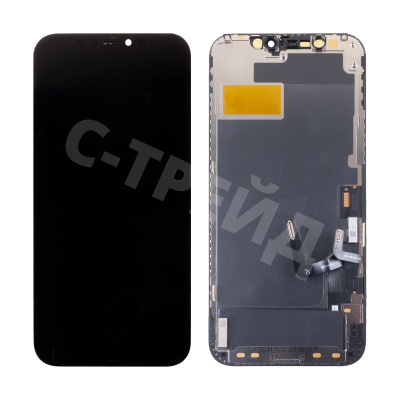 Дисплей для iPhone 12/12 Pro (A2403/A2407) в сборе с тачскрином Черный - JCID (Hard OLED, Full HD) (с верификацией = с привязкой без ошибки)