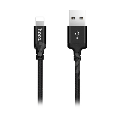 Кабель USB - Lightning Hoco X14 (2A, оплетка нейлон, 2 м) Черный