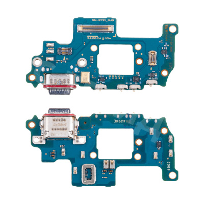 Шлейф для Samsung Galaxy S24 FE (S721B) плата системный разъем/разъем SIM/микрофон - Премиум