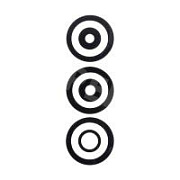 Стекло камеры для Infinix Hot 40/40 Pro (X6836/X6837) (комплект 3 шт.) Черный