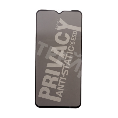 Защитное стекло "Антишпион" для Realme C11/C15/C21/C11 2021/C21Y/C25Y/C25s/Narzo 30A/50i/50A Черный