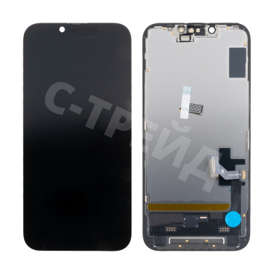 Дисплей для iPhone 16e (A3408/A3409/A3410/A3212) в сборе с тачскрином Черный - (Soft OLED, Full HD) (площадка под IC)