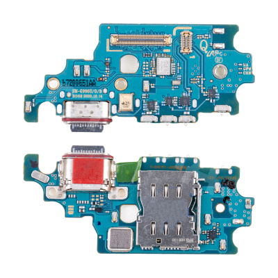Шлейф для Samsung Galaxy S21+ (G996U/America/EU version) плата системный разъем/разъем SIM/микрофон - Премиум